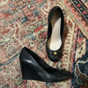 Vince Camuto Black Wedge Heels